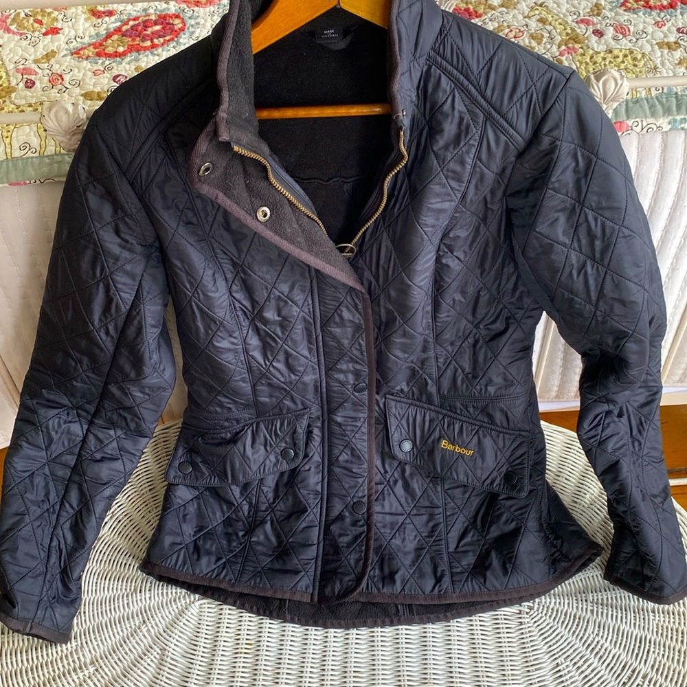 Lined Black Quilted Barbour Jacket